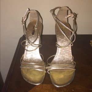 Michael Antonio Gold Heels with Straps
